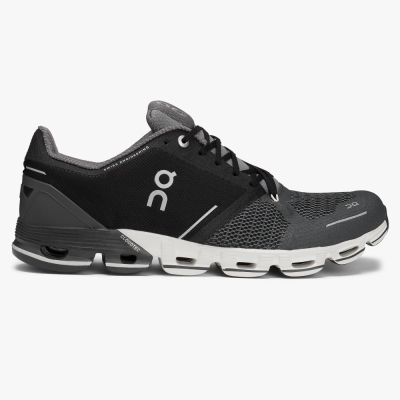 Black Men's On Cloudflyer Road Running Shoes | US5198432